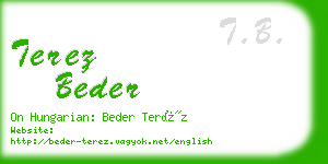 terez beder business card